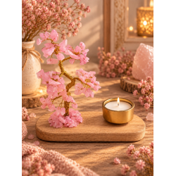 Arbre du bonheur Quartz rose