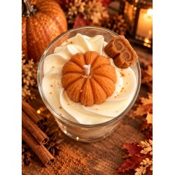 bougie chantilly artisanale pumpkin spice latte vue de dessus