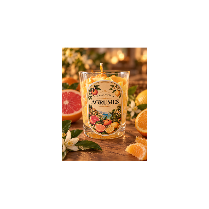 bougie chantilly artisanale agrumes