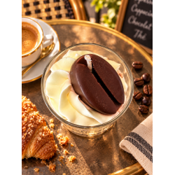 bougie chantilly artisanale pause café vue du dessus