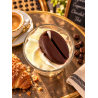 bougie chantilly artisanale pause café vue du dessus