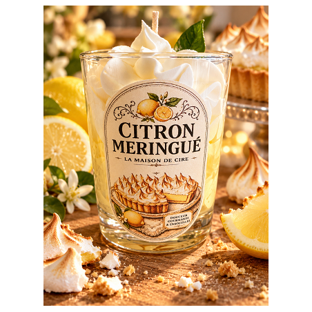 bougie chantilly artisanale citron meringué