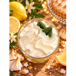 bougie chantilly artisanale citron meringué vue du dessus