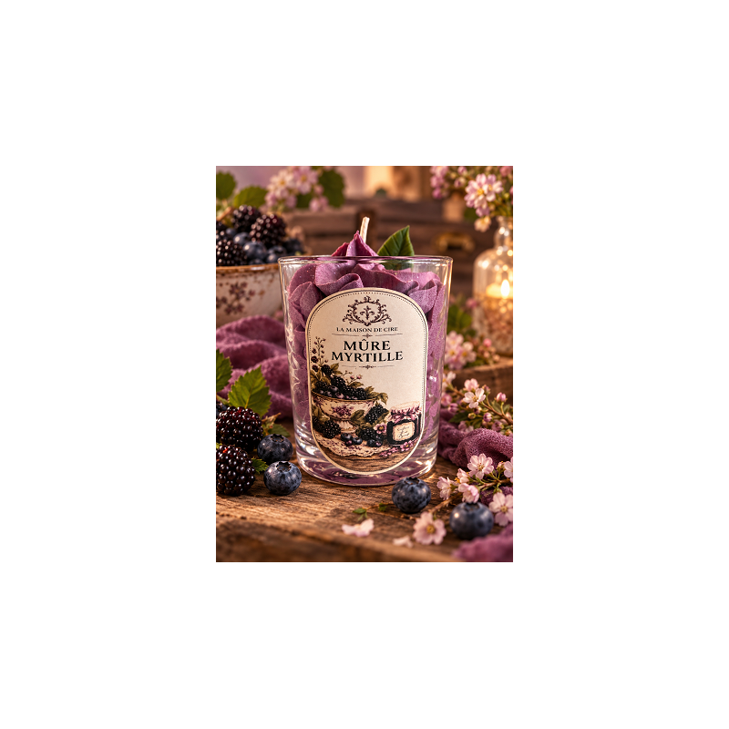 bougie chantilly artisanale mûre myrtille
