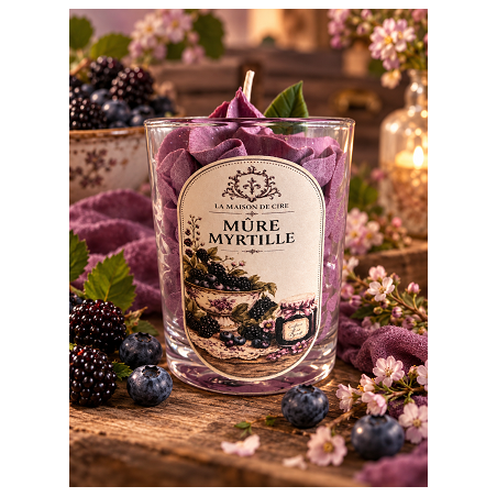 bougie chantilly artisanale mûre myrtille