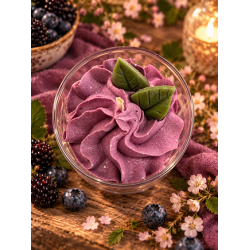 bougie chantilly artisanale mûre myrtille vue du dessus