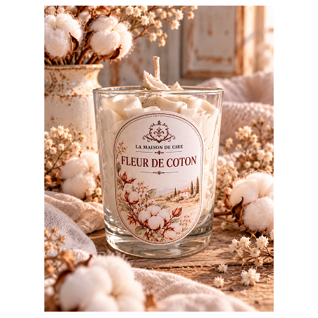bougie chantilly artisanale fleur de coton