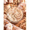 bougie chantilly artisanale fleur de coton vue du dessus