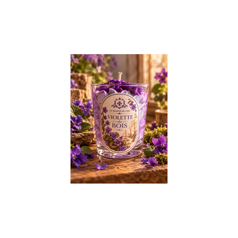 bougie chantilly artisanale violette des bois