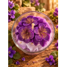 bougie chantilly artisanale violette des bois vue du dessus