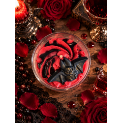bougie chantilly artisanale sang de vampire vue du dessus