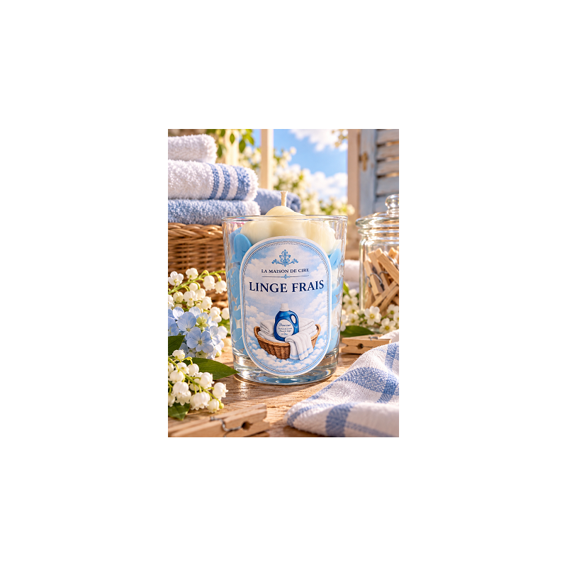 bougie chantilly artisanale linge frais