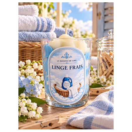 bougie chantilly artisanale linge frais